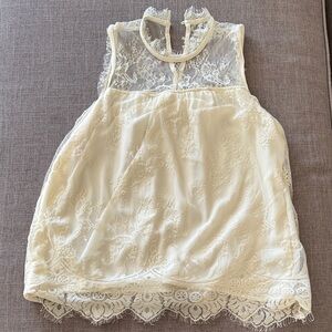 Elegant Cream Lace Kids Top